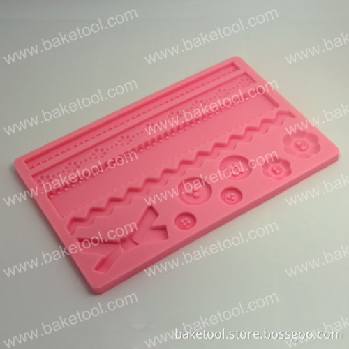 High Quality Button&Rope Silicone Mold Cake Fondant Decoration Mold